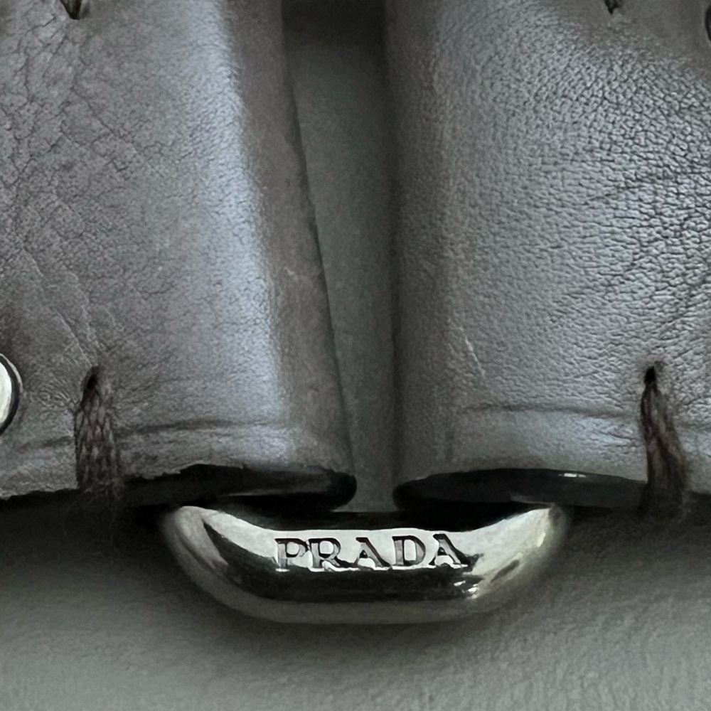 PRADA Studded Leather Belt – Silver Buckle - Picture 7 of 11